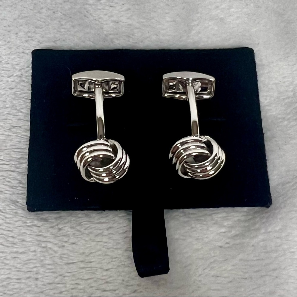 Tateossian Silver Knot Cuff Links